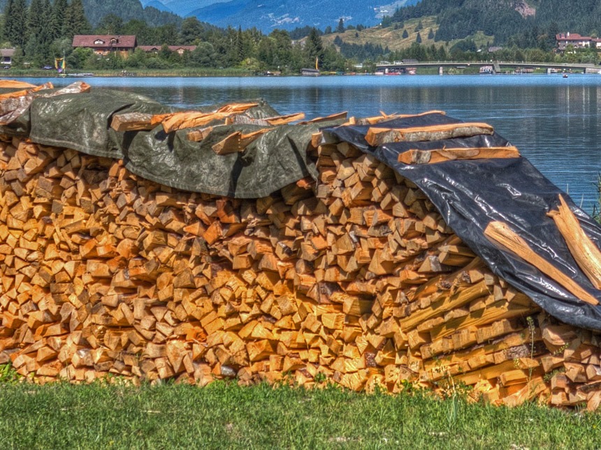 Tarp Covering Firewood